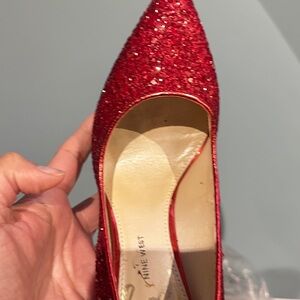 Nine West Sparkling Red Heels